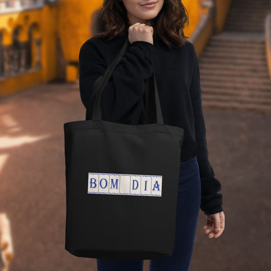 Tote bag en coton bio « Azulejos Bom Dia »