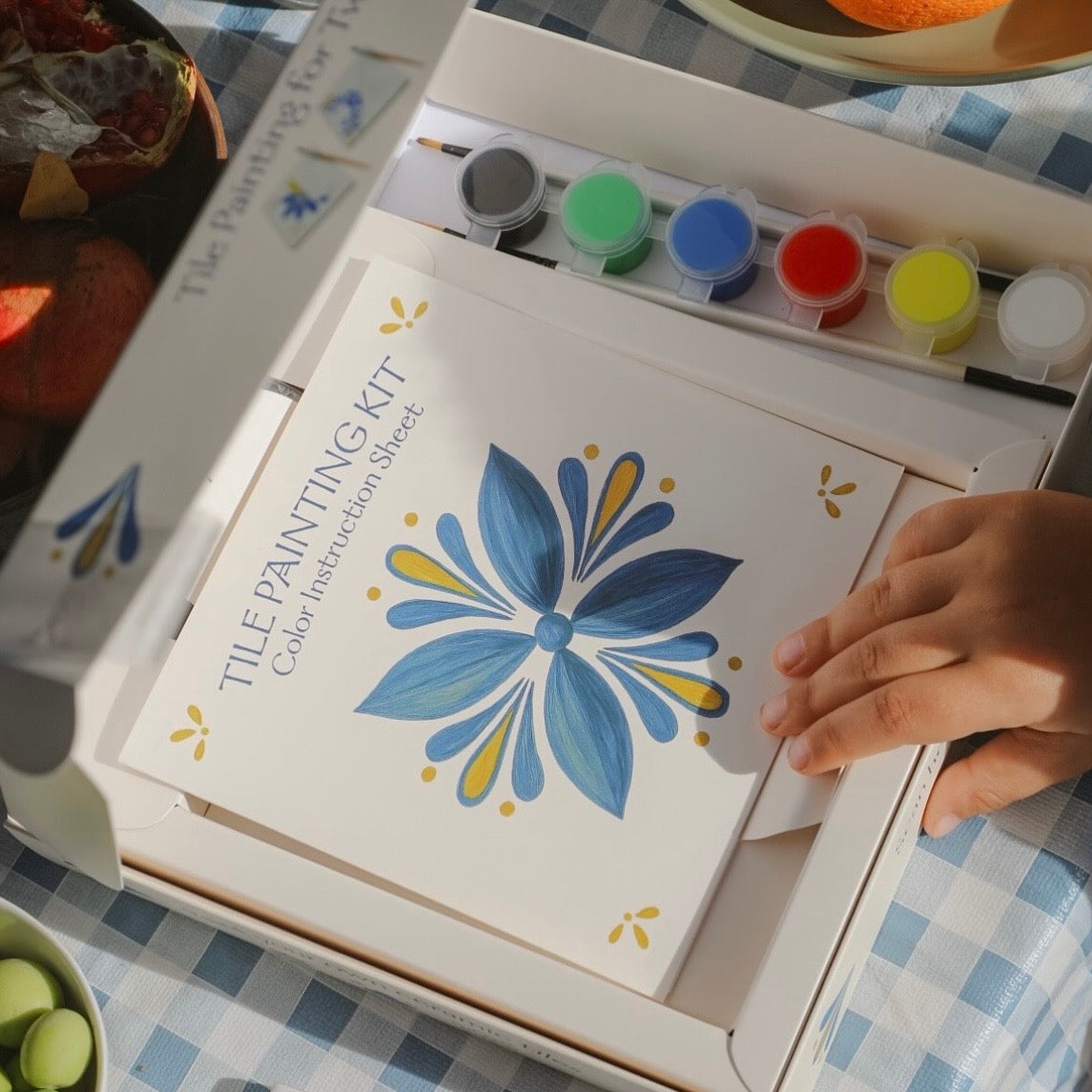 Coffret de peinture sur azulejos