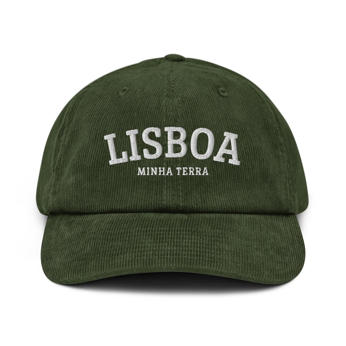 Casquette en velours côtelé brodée « Minha Terra » personnalisable