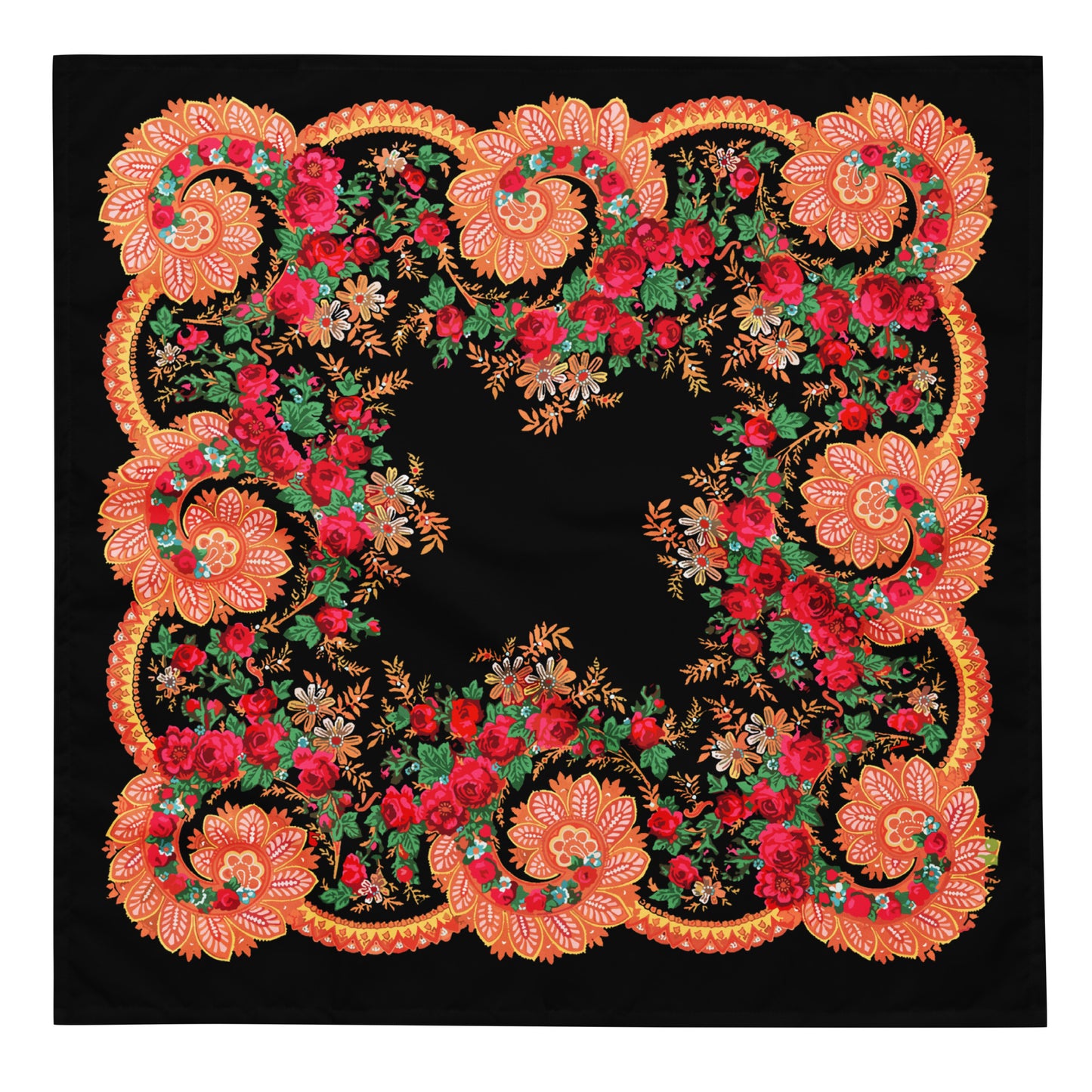 Bandana « Foulard portugais Minhoto noir »