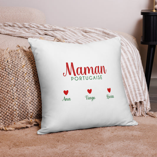 Coussin « Maman portugaise » personnalisable