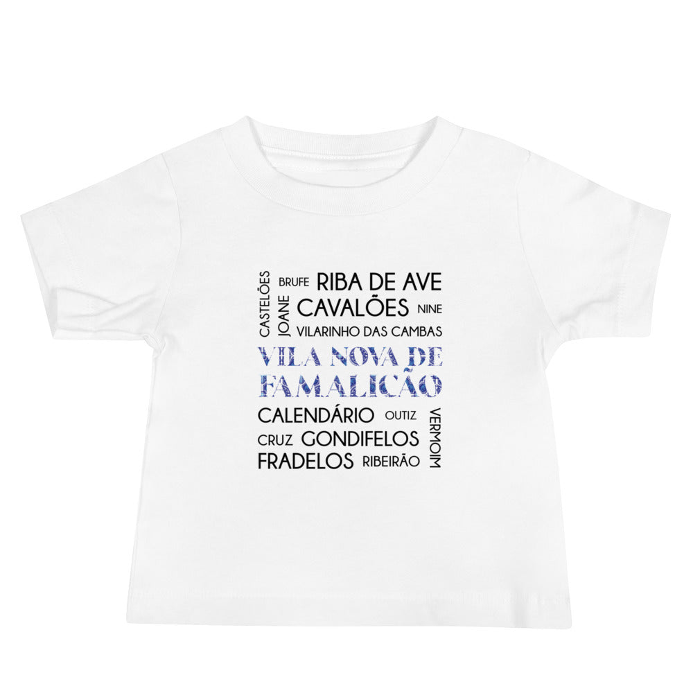 T-shirt bebé “Vila Nova de Famalicão e freguesias”