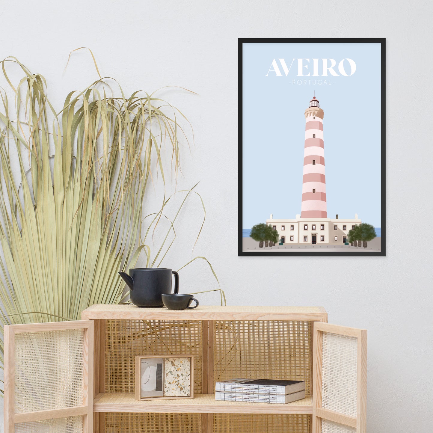 Affiche « Phare d’Aveiro » encadrée