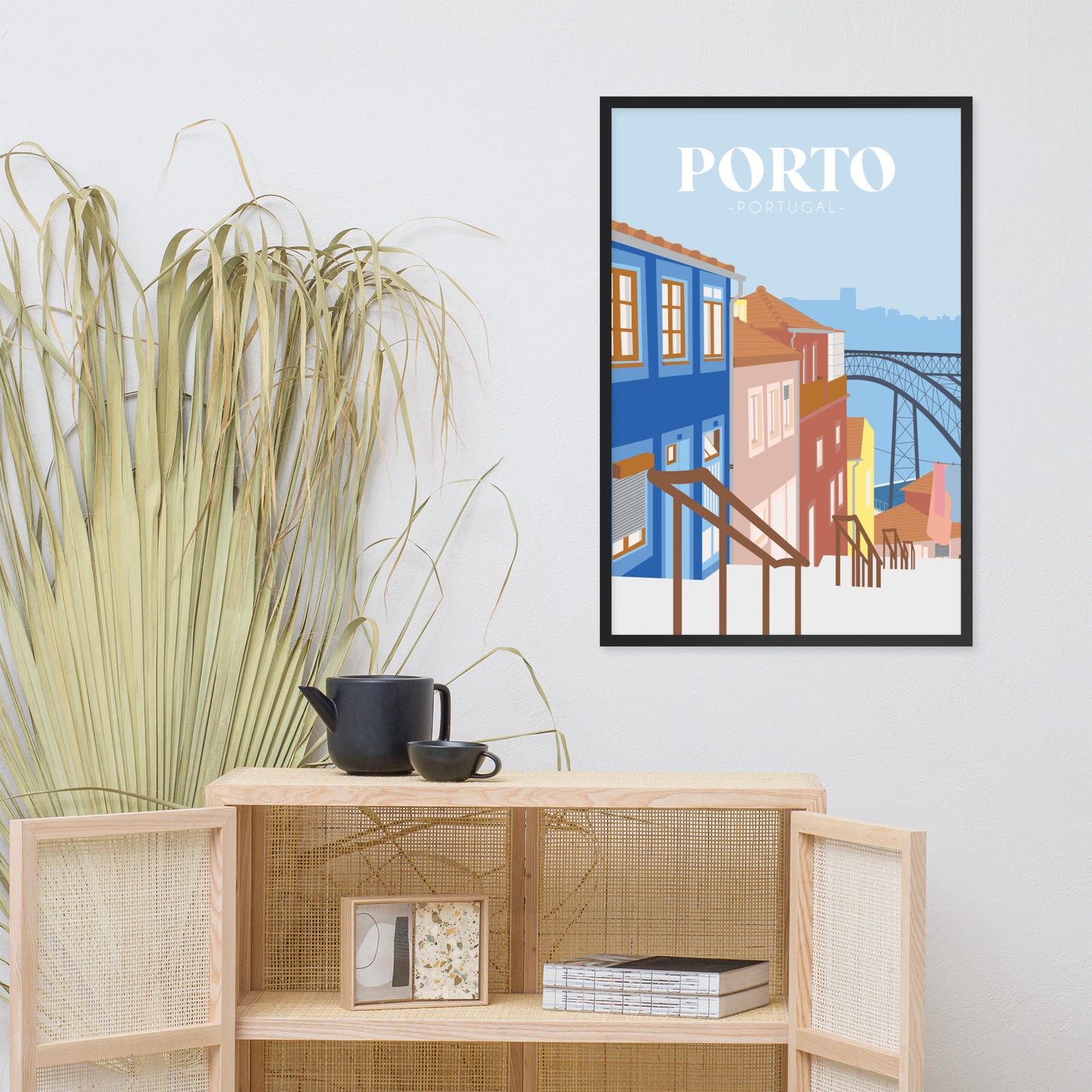 Affiche « Porto » encadrée