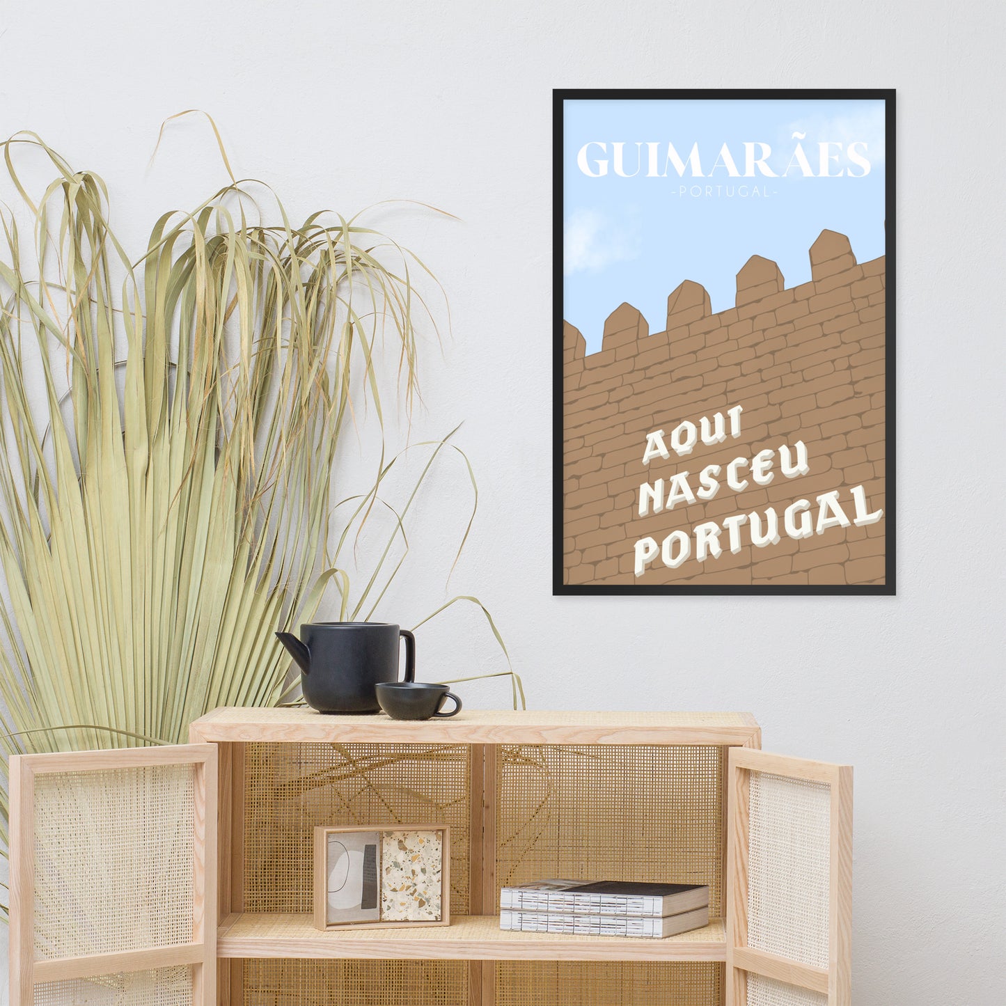 Affiche "Aqui Nasceu Portugal" encadrée