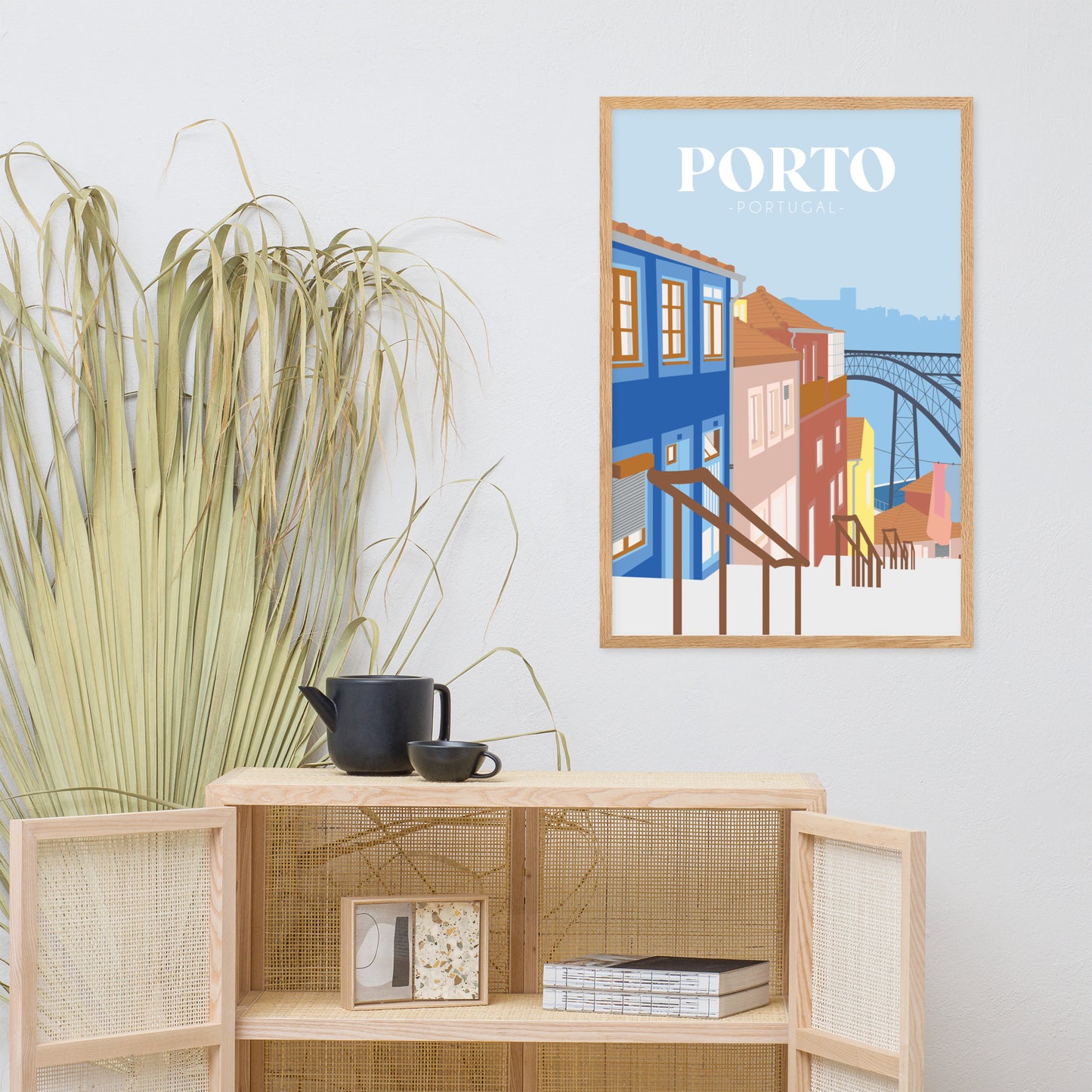 Affiche « Porto » encadrée