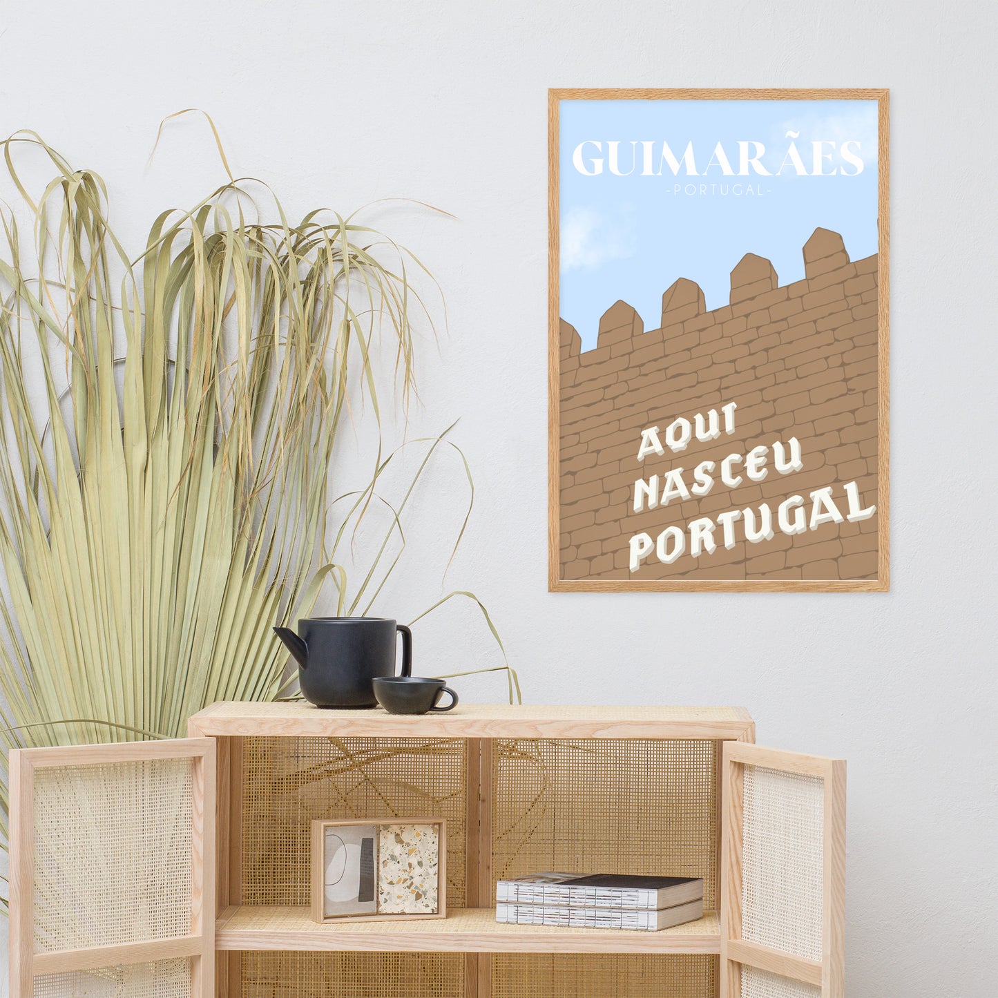 Affiche "Aqui Nasceu Portugal" encadrée