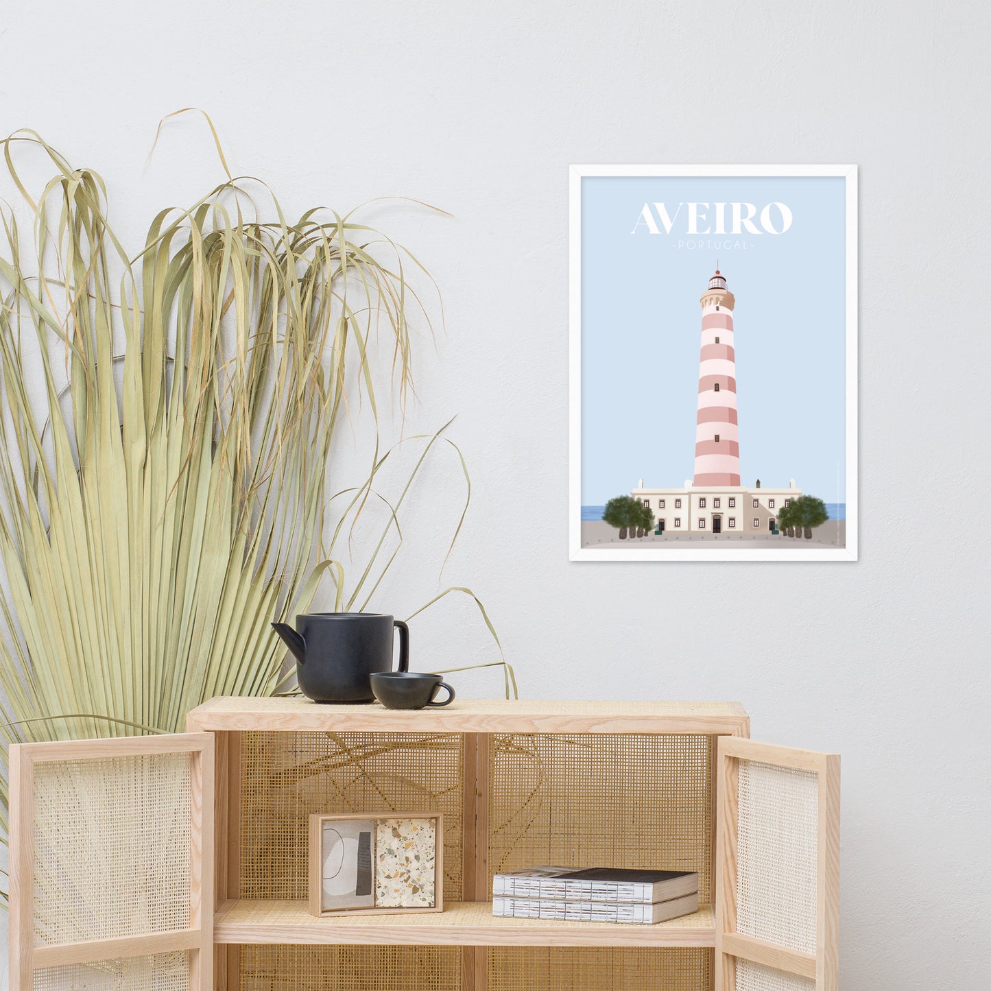 Affiche « Phare d’Aveiro » encadrée