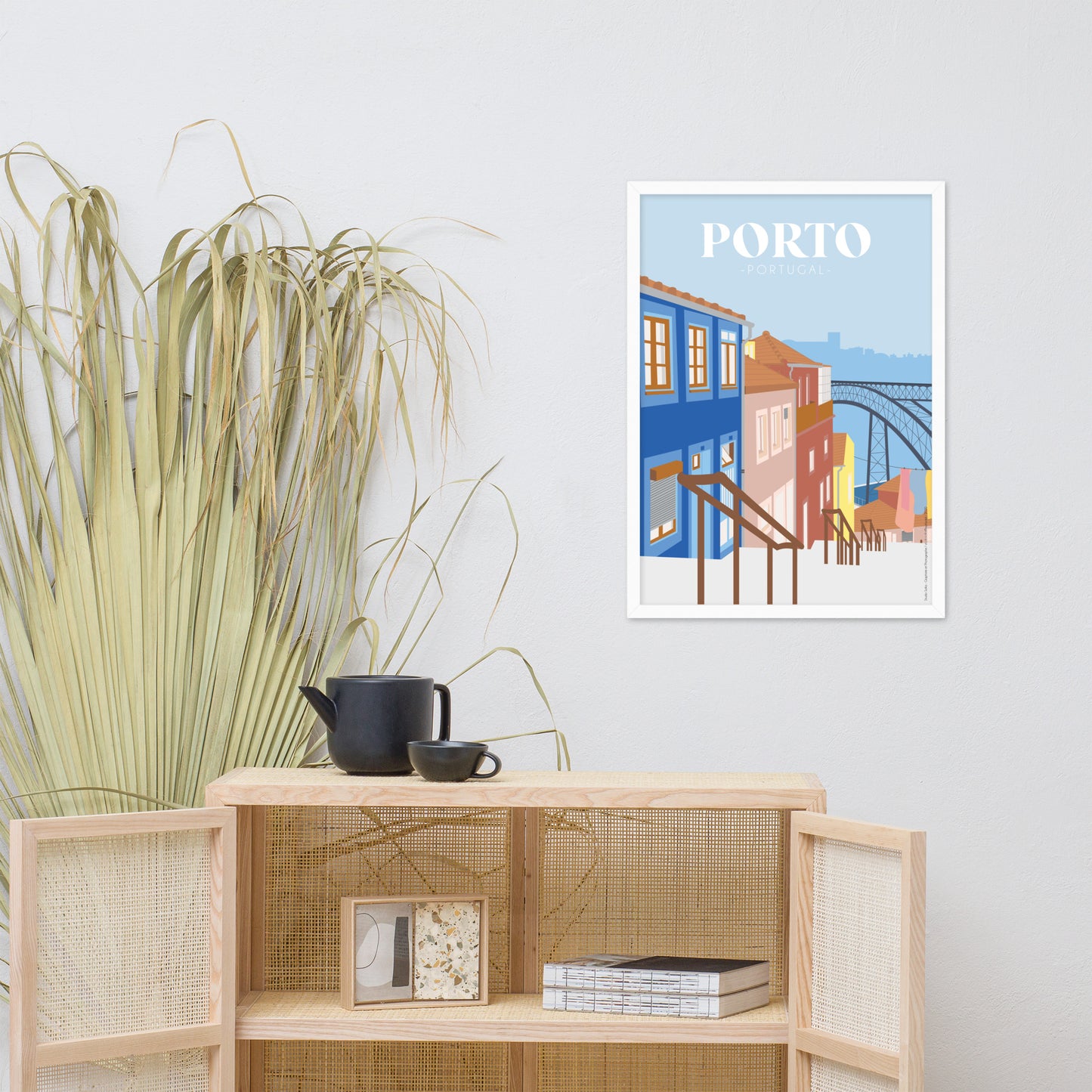 Affiche « Porto » encadrée