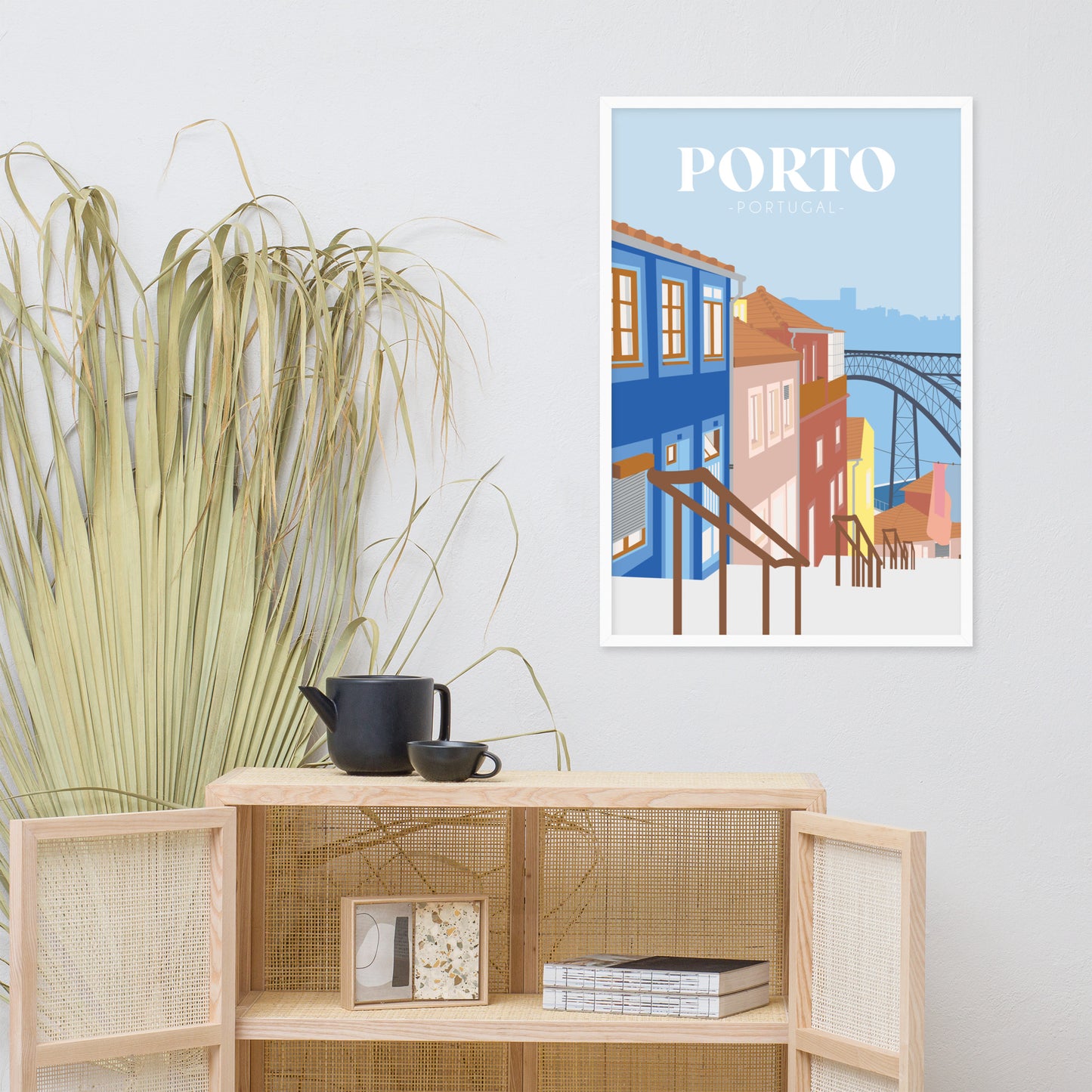 Affiche « Porto » encadrée