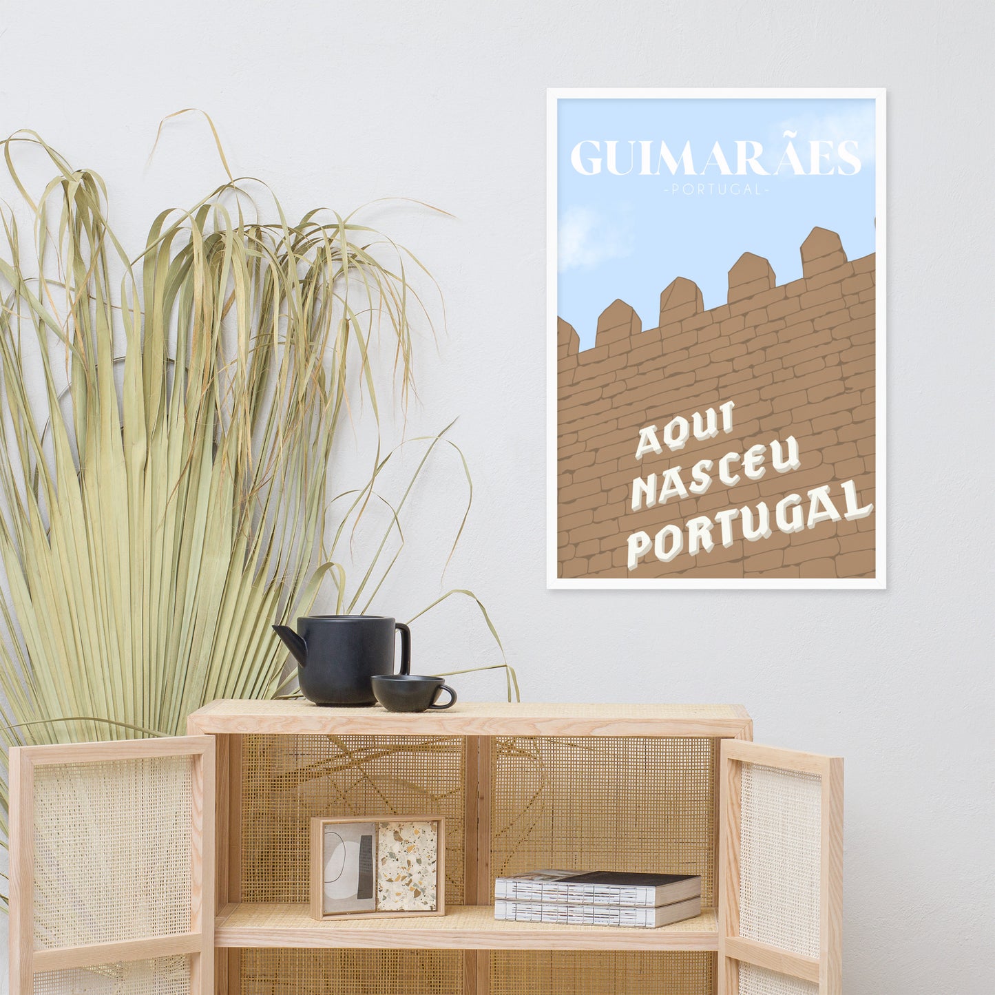 Affiche "Aqui Nasceu Portugal" encadrée