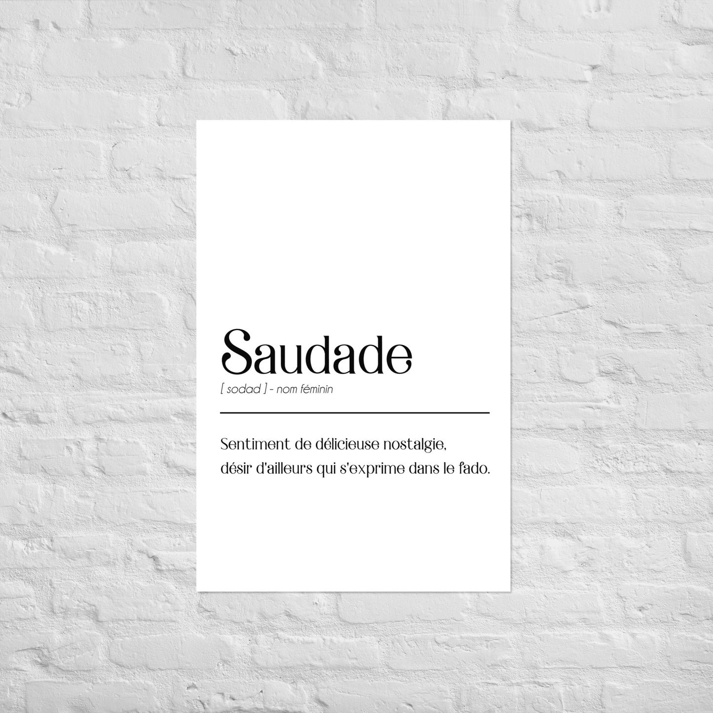 Cartaz “Saudade”