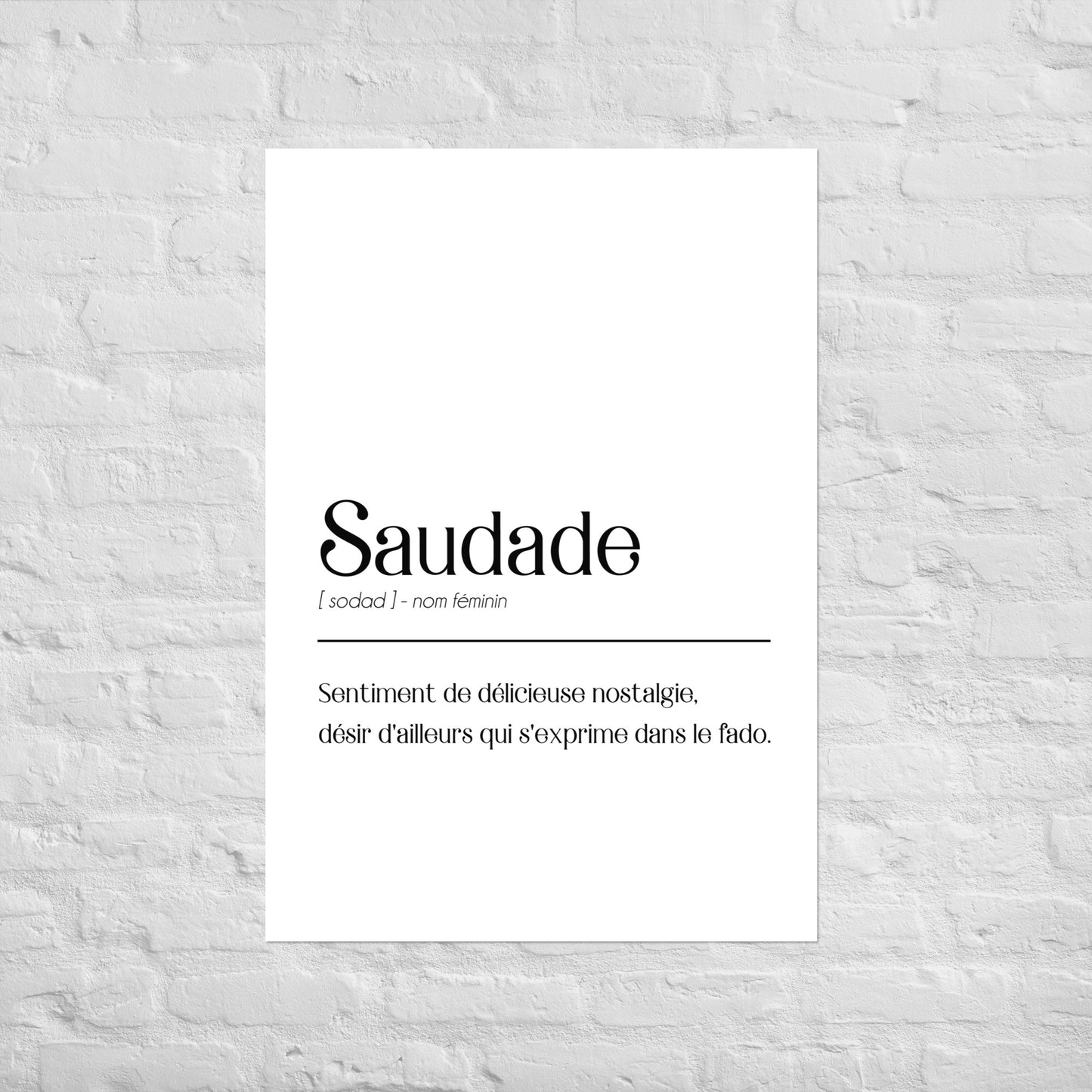 Cartaz “Saudade”