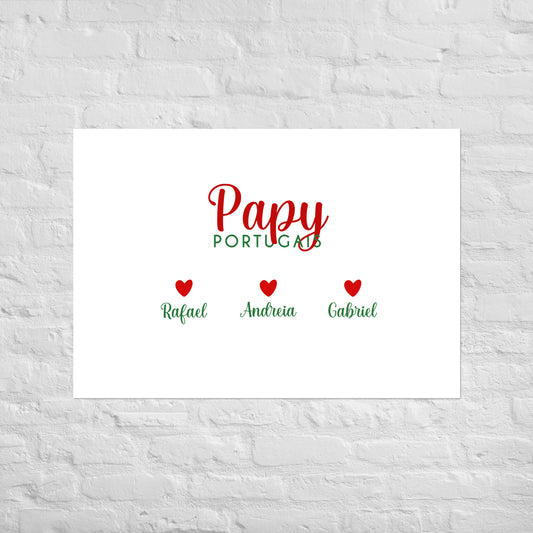 Affiche « Papy portugais » personnalisable