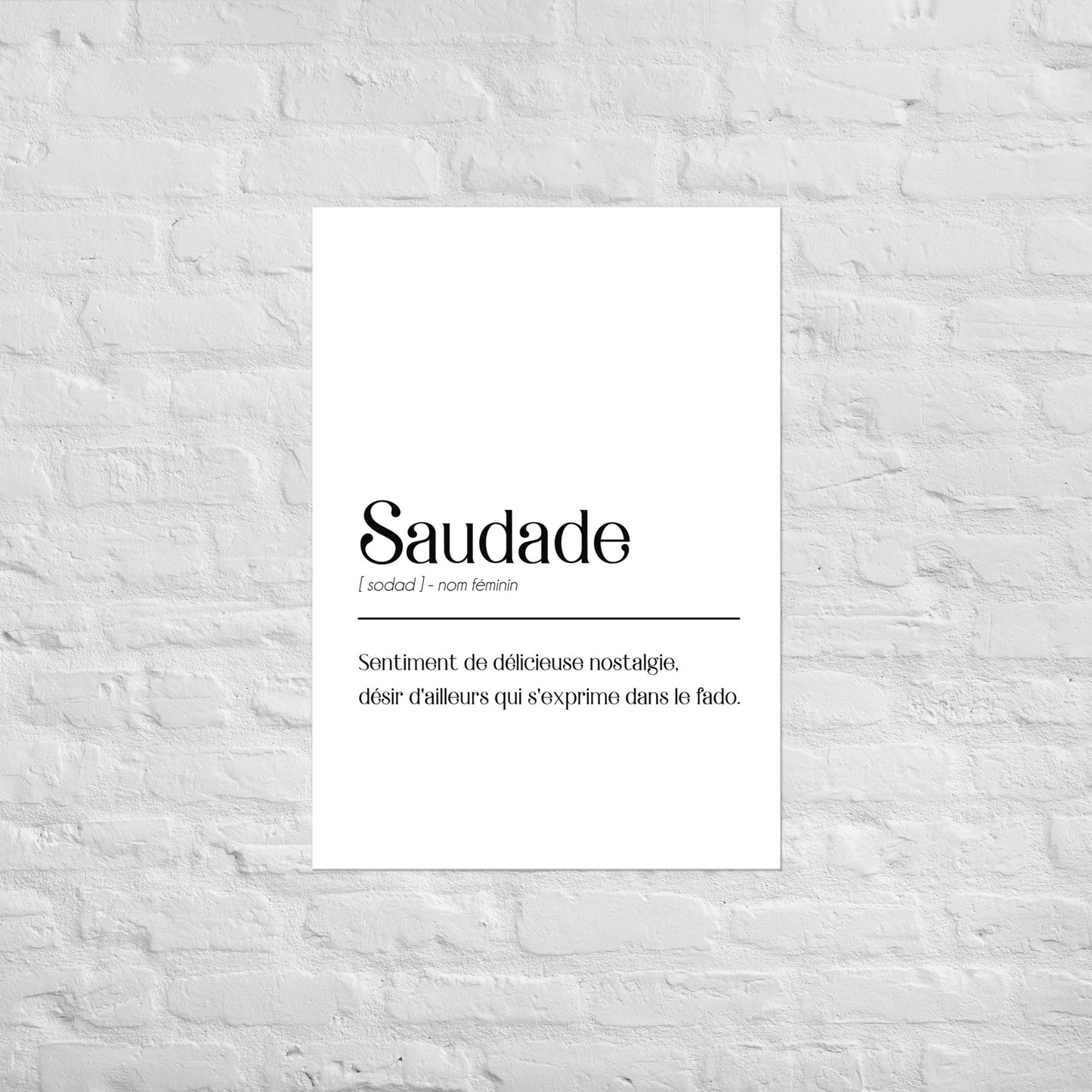 Cartaz “Saudade”