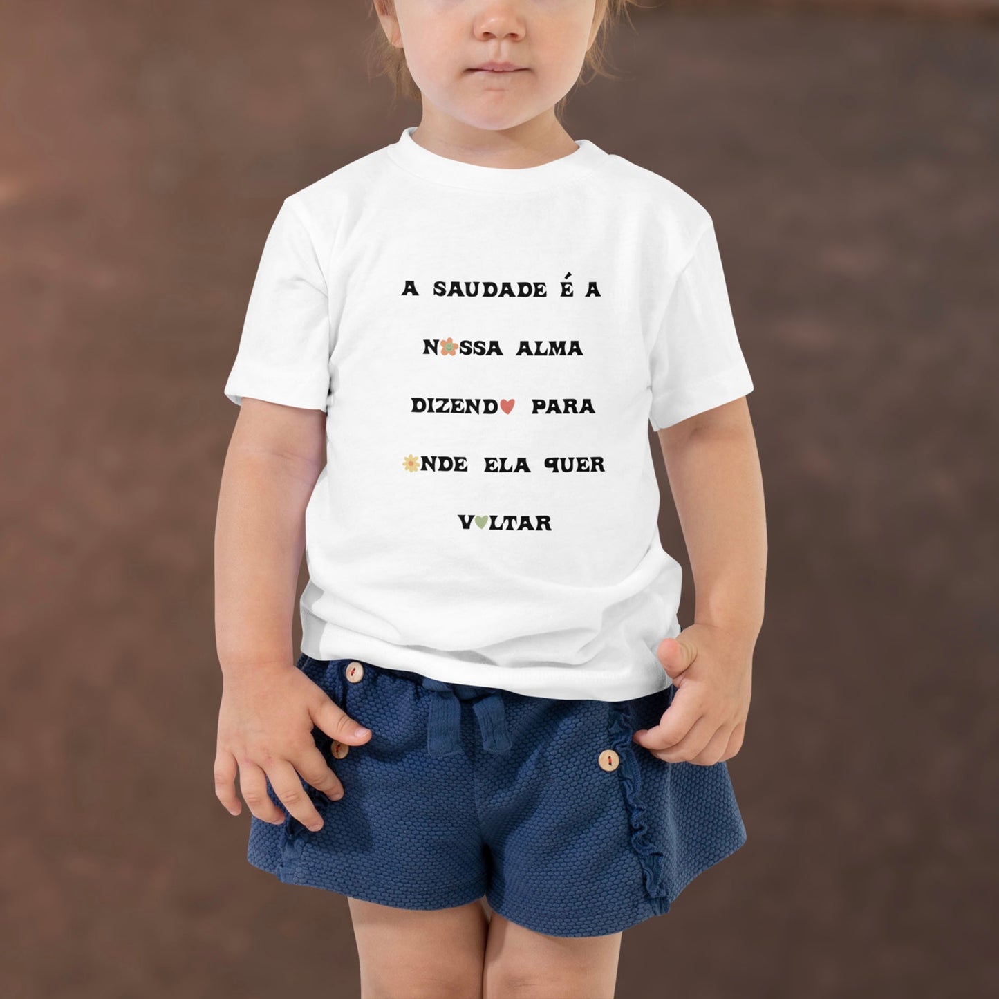 T-shirt infantil “A saudade é a nossa alma”