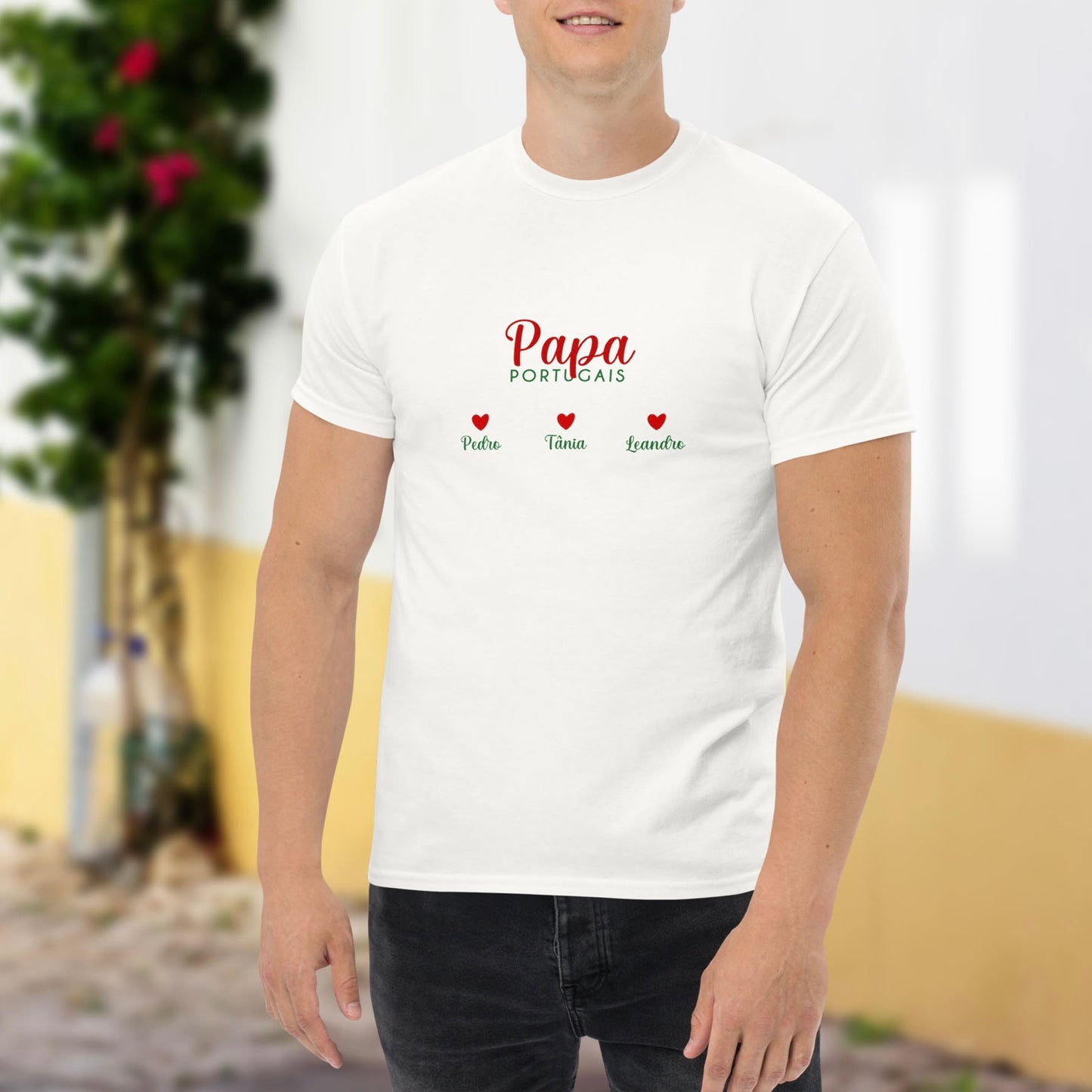 T-shirt « Papa portugais » personnalisable