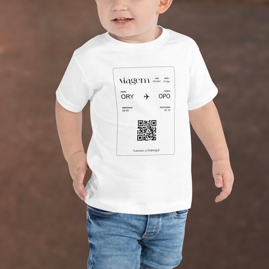 T-shirt infantil “Paris - Porto” personalizável