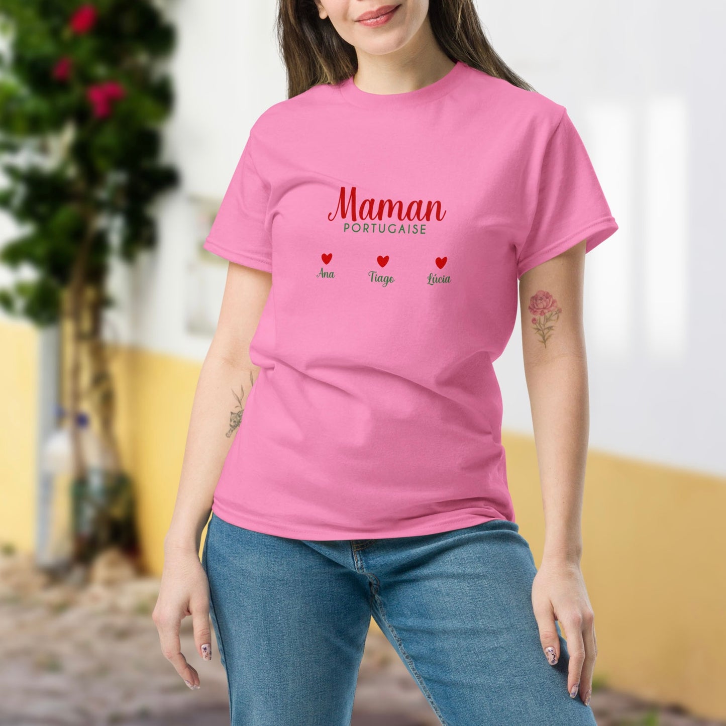 T-shirt « Maman portugaise » personnalisable