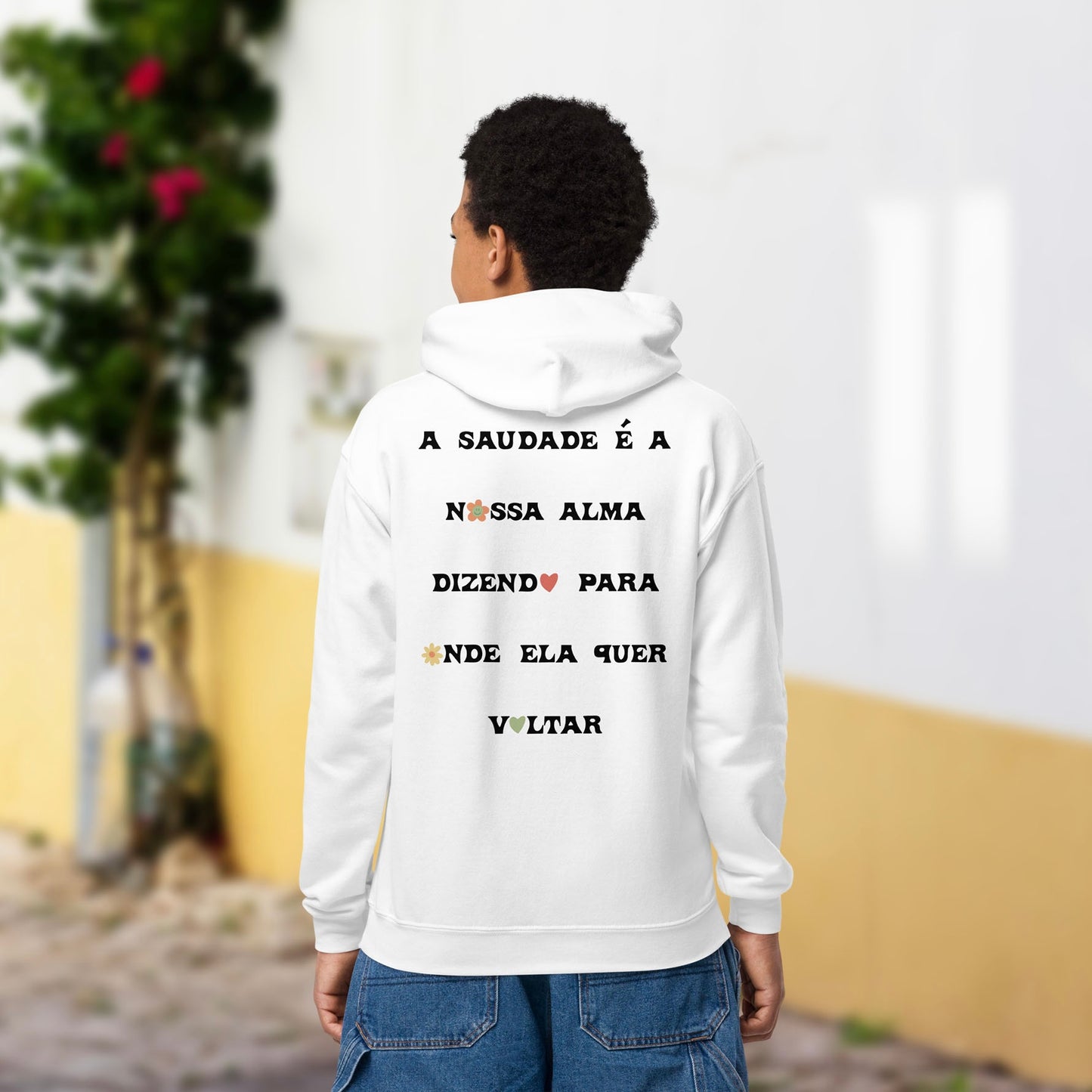 Moletom infantil “A saudade é a nossa alma”