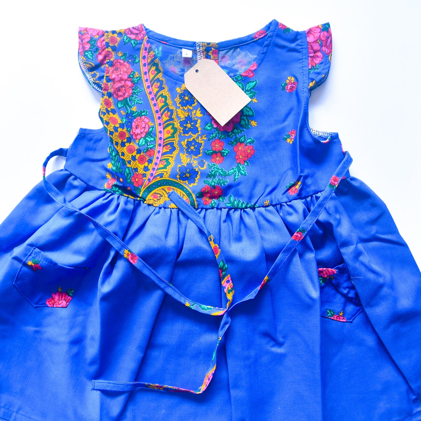 Vestido infantil “Minhota” – Azul