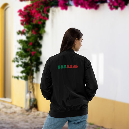 Jaqueta bomber bordada “Saudade Portugal”