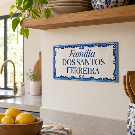 Azulejos « Família portuguesa » personnalisable