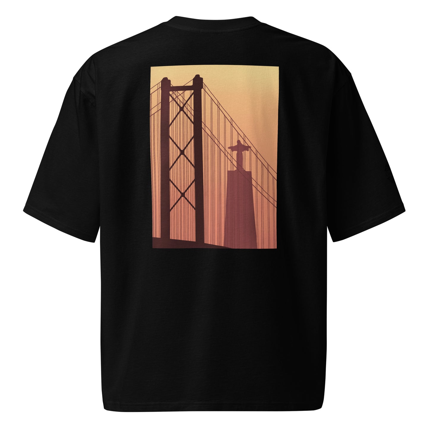 T-shirt oversize « Coucher de soleil à Lisbonne »