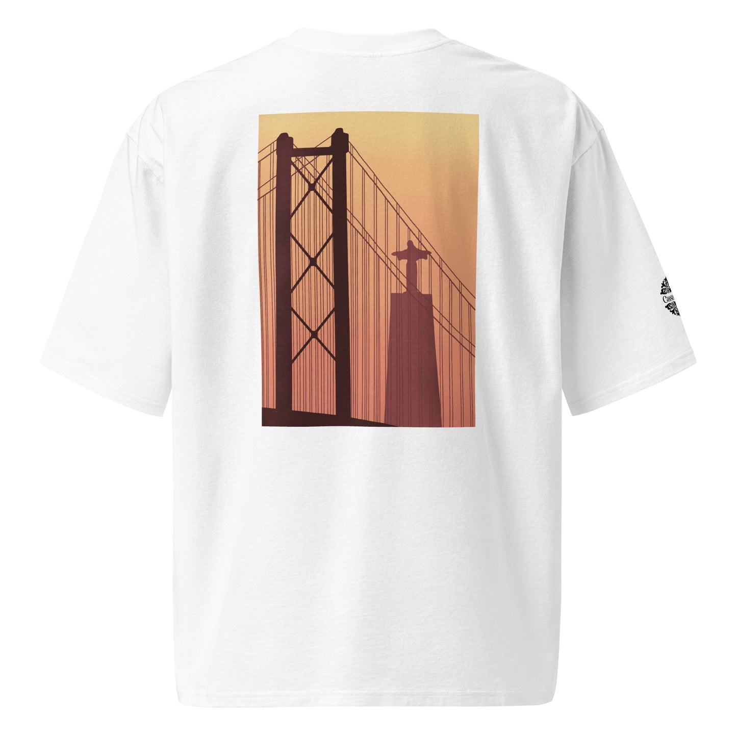 T-shirt oversize « Coucher de soleil à Lisbonne »