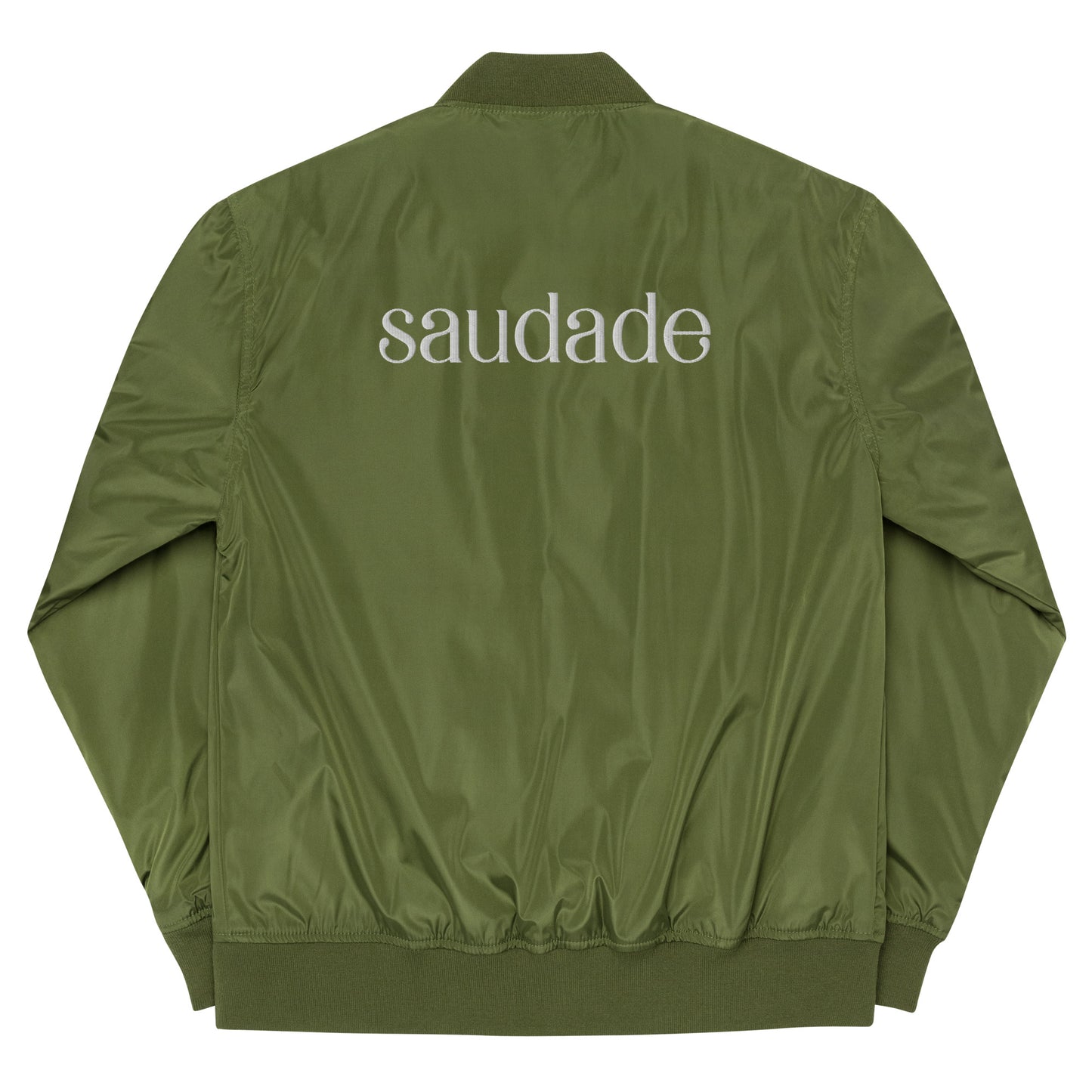 Jaqueta bomber bordada “Saudade”