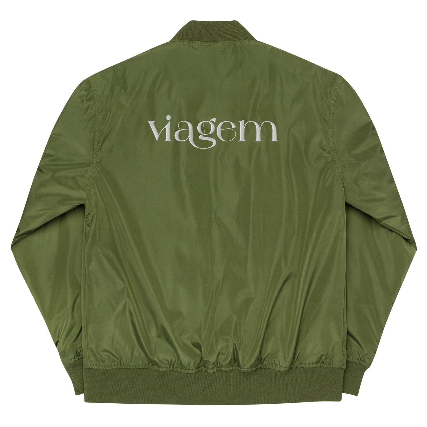 Jaqueta bomber bordada “Viagem”