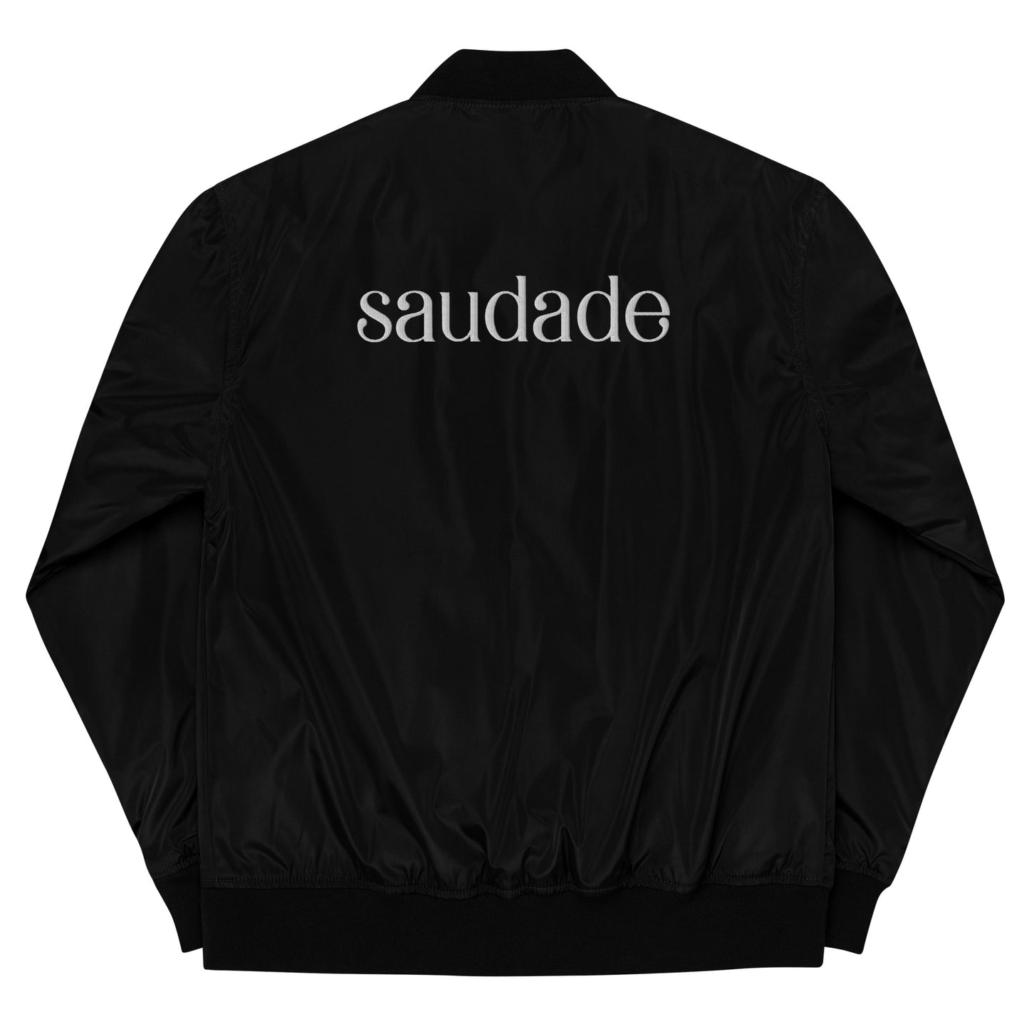 Jaqueta bomber bordada “Saudade”