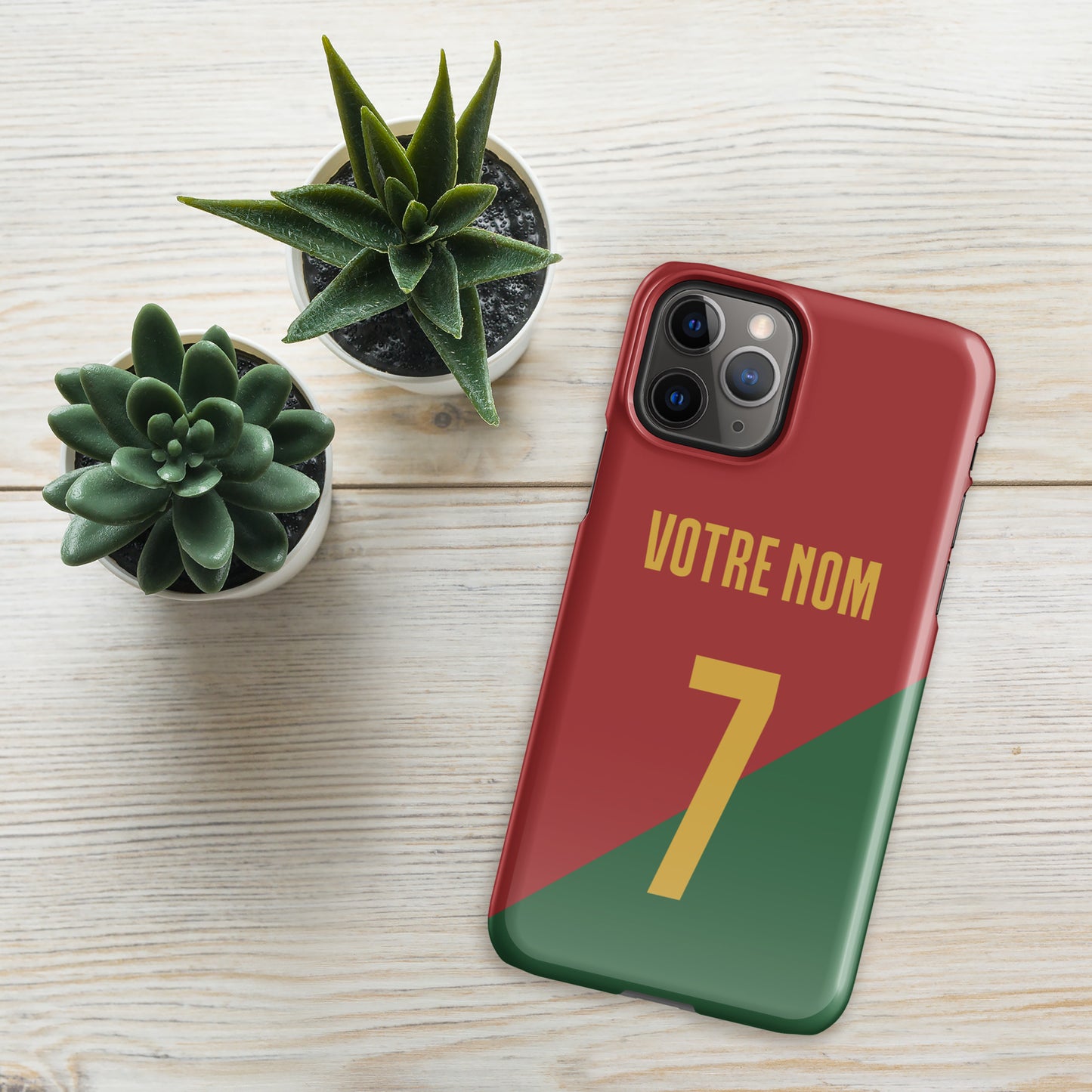 Capa rígida personalizável para iPhone “Portugal Jersey”