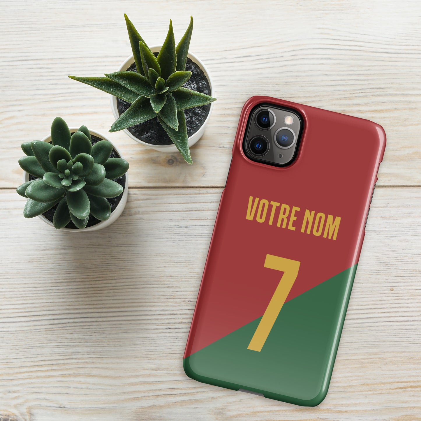 Capa rígida personalizável para iPhone “Portugal Jersey”