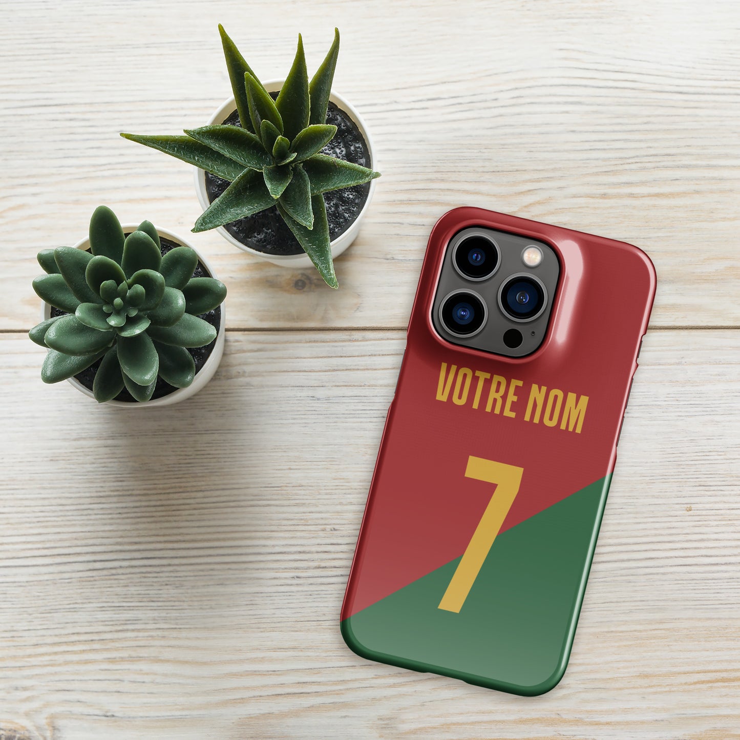 Capa rígida personalizável para iPhone “Portugal Jersey”