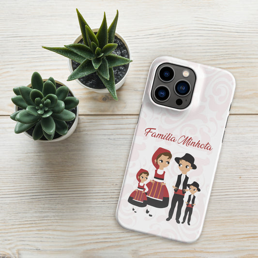 Capa rígida personalizável para iPhone “Família Minhota”