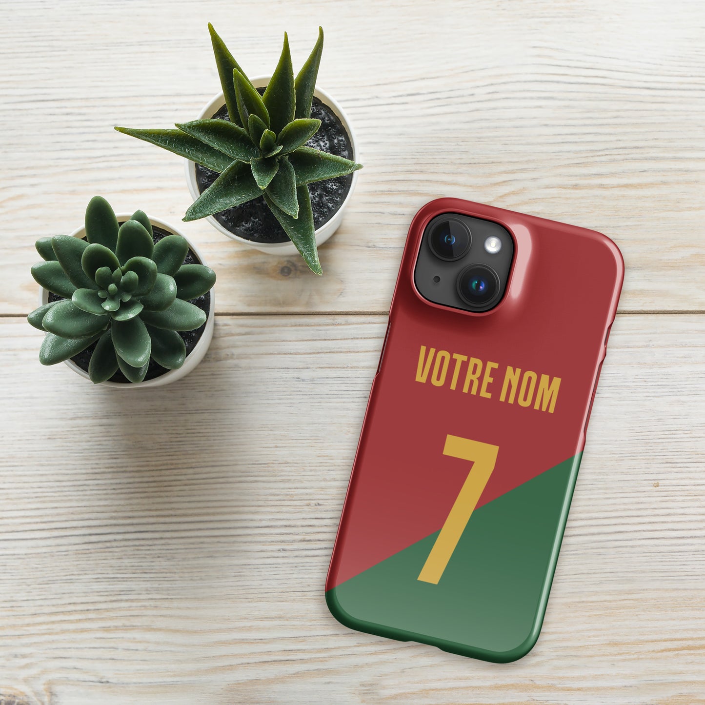 Capa rígida personalizável para iPhone “Portugal Jersey”