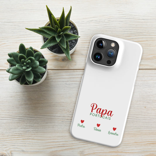 Capa rígida personalizável para iPhone “Portuguese Dad”