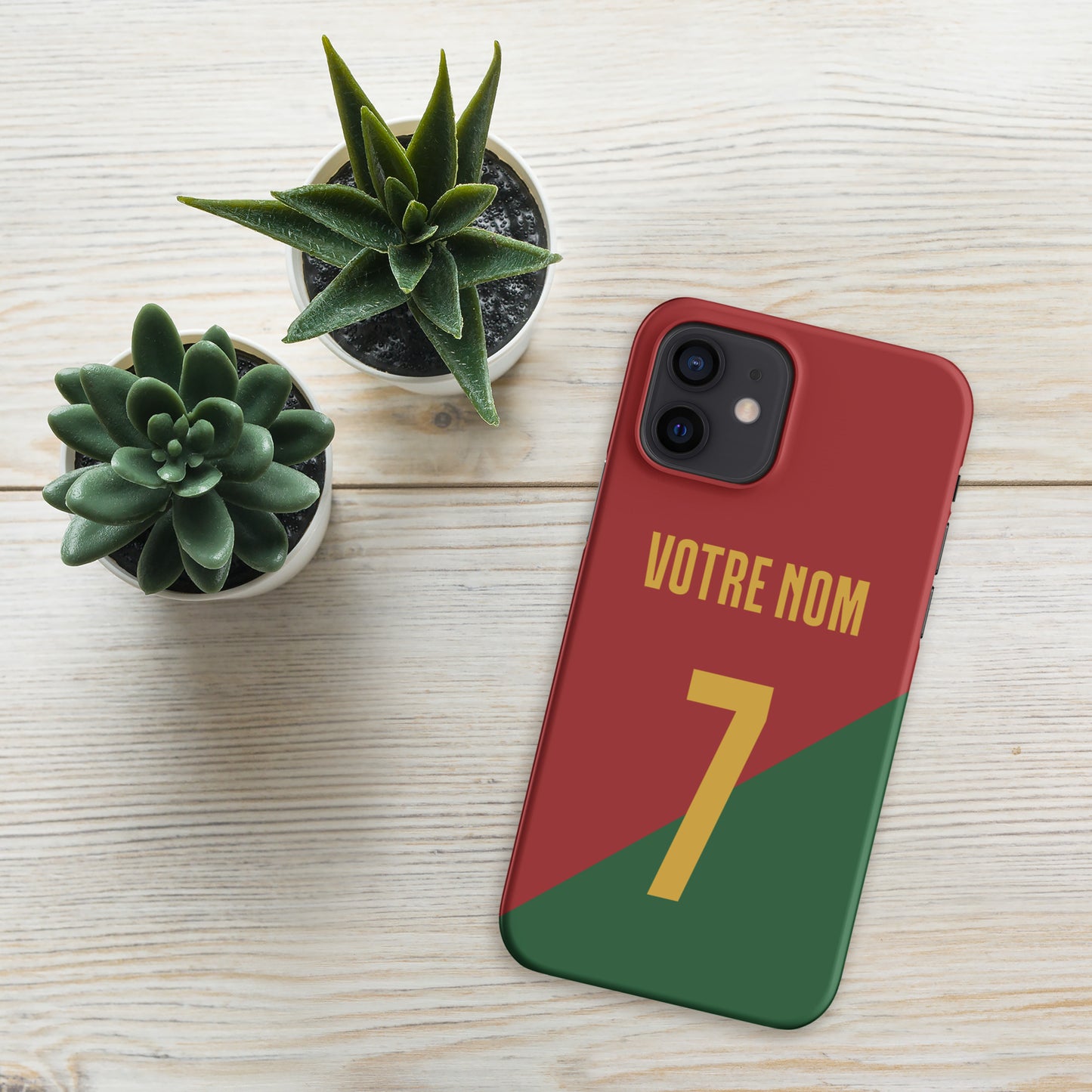 Capa rígida personalizável para iPhone “Portugal Jersey”