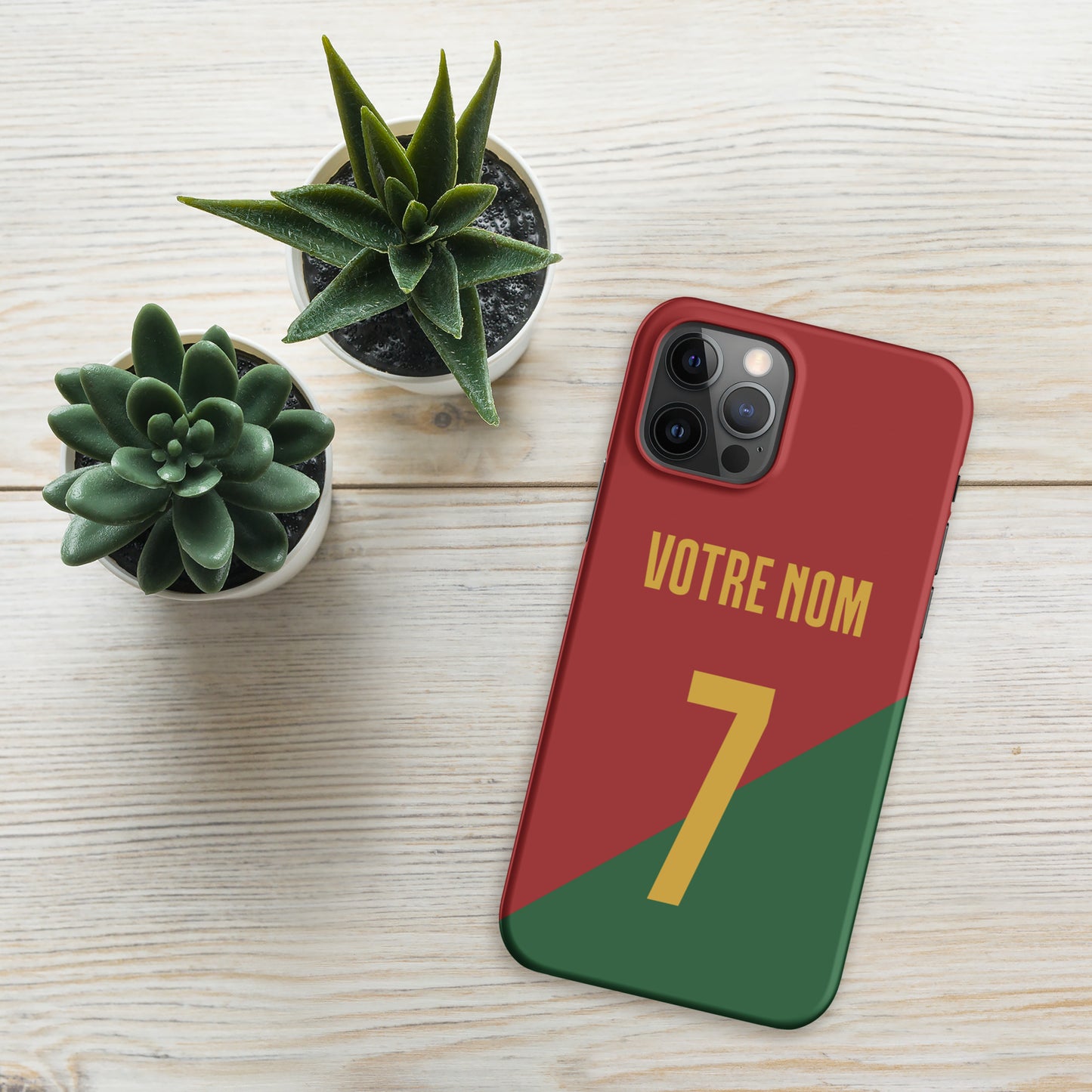 Capa rígida personalizável para iPhone “Portugal Jersey”