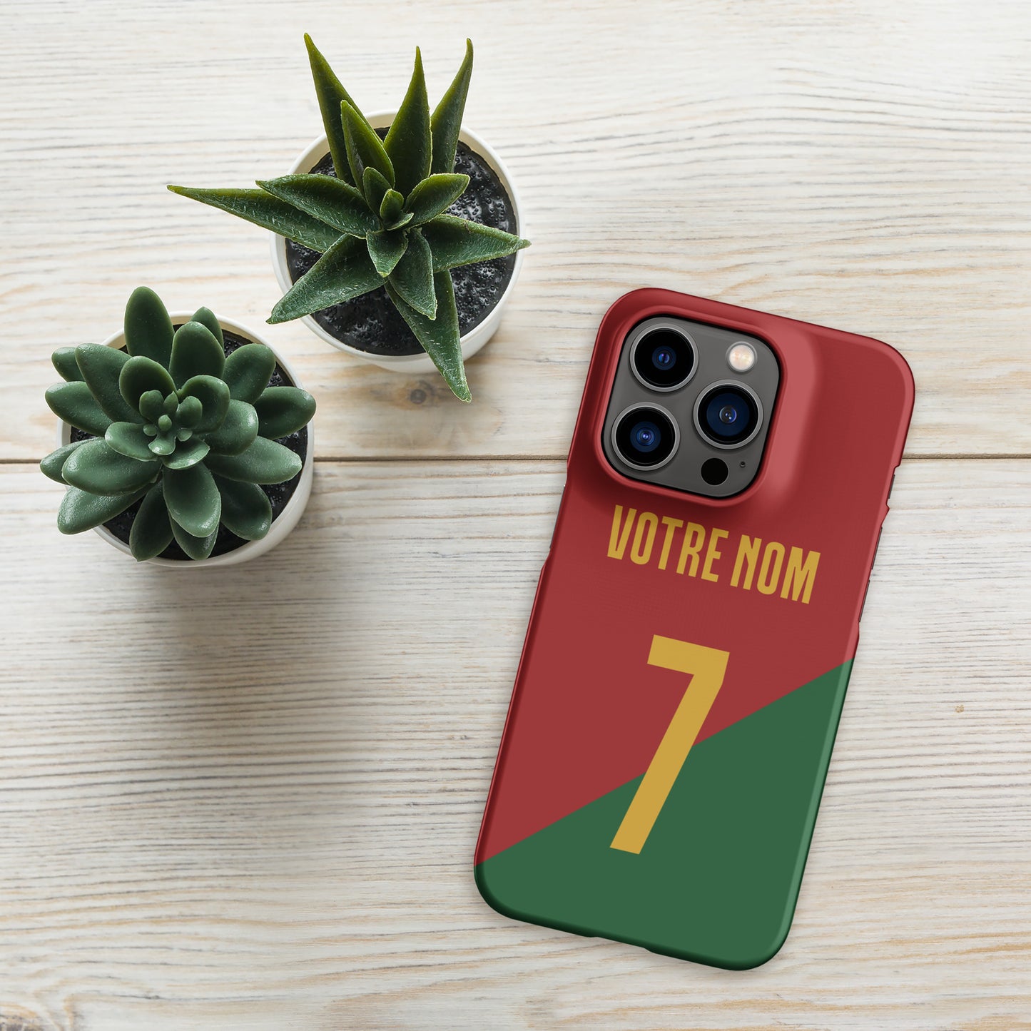 Capa rígida personalizável para iPhone “Portugal Jersey”