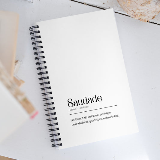 Caderno espiral A5 “Definição de Saudade”