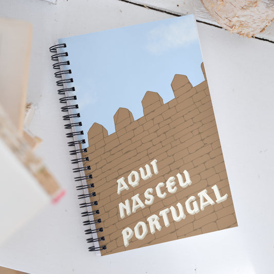 Caderno espiral A5 “Aqui Nasceu Portugal”