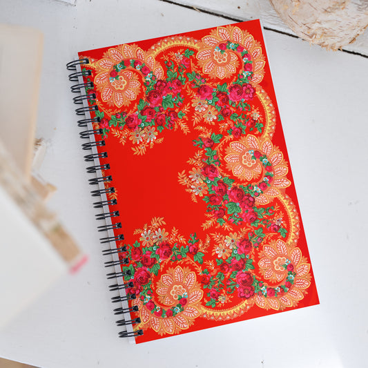 Caderno espiral A5 “Lenço Português Vermelho Minhoto”