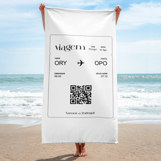 Serviette de plage « Paris - Porto » personnalisable