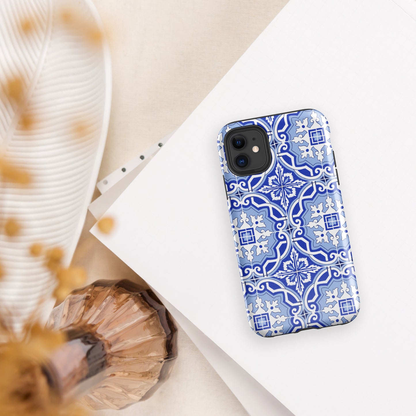 Coque iPhone rigide double protection « Azulejos de Porto »