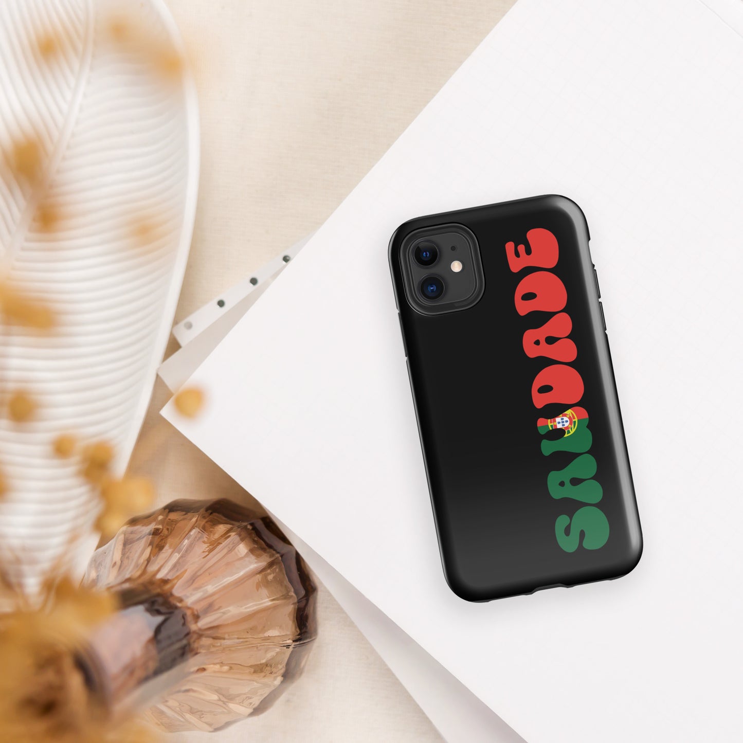 Coque iPhone rigide double protection « Saudade Portugal »