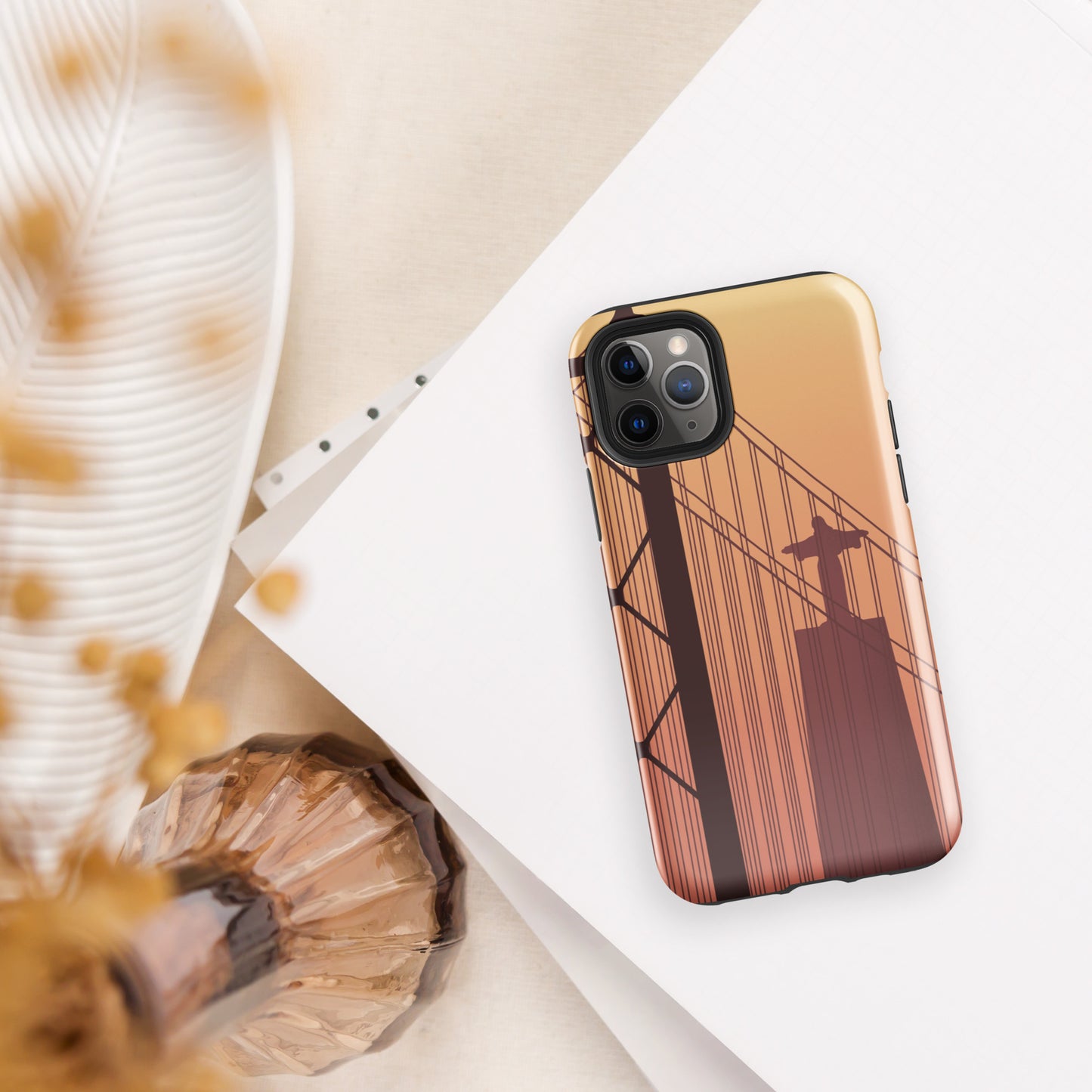 Capa rígida para iPhone com dupla proteção “Sunset in Lisbon”