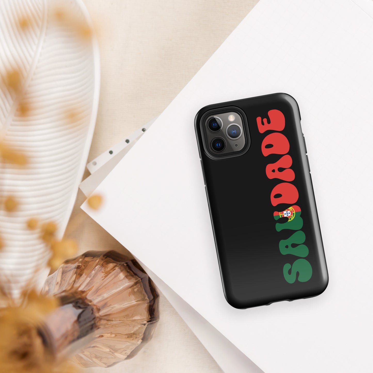 Coque iPhone rigide double protection « Saudade Portugal »