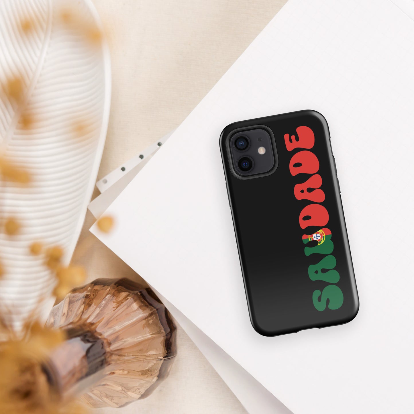 Coque iPhone rigide double protection « Saudade Portugal »